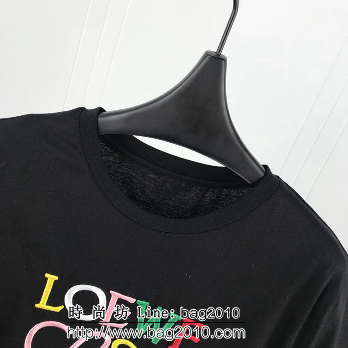 Loewe羅意威 19ss早春新款短袖 精密彩虹刺繡圖案 定制原版純棉面料 高版本男女同款 ydi2026